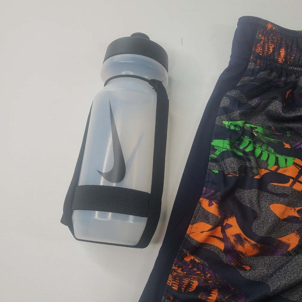 Boys Shorts Training Jungle Print Camo Lime - Picture 2 of 7